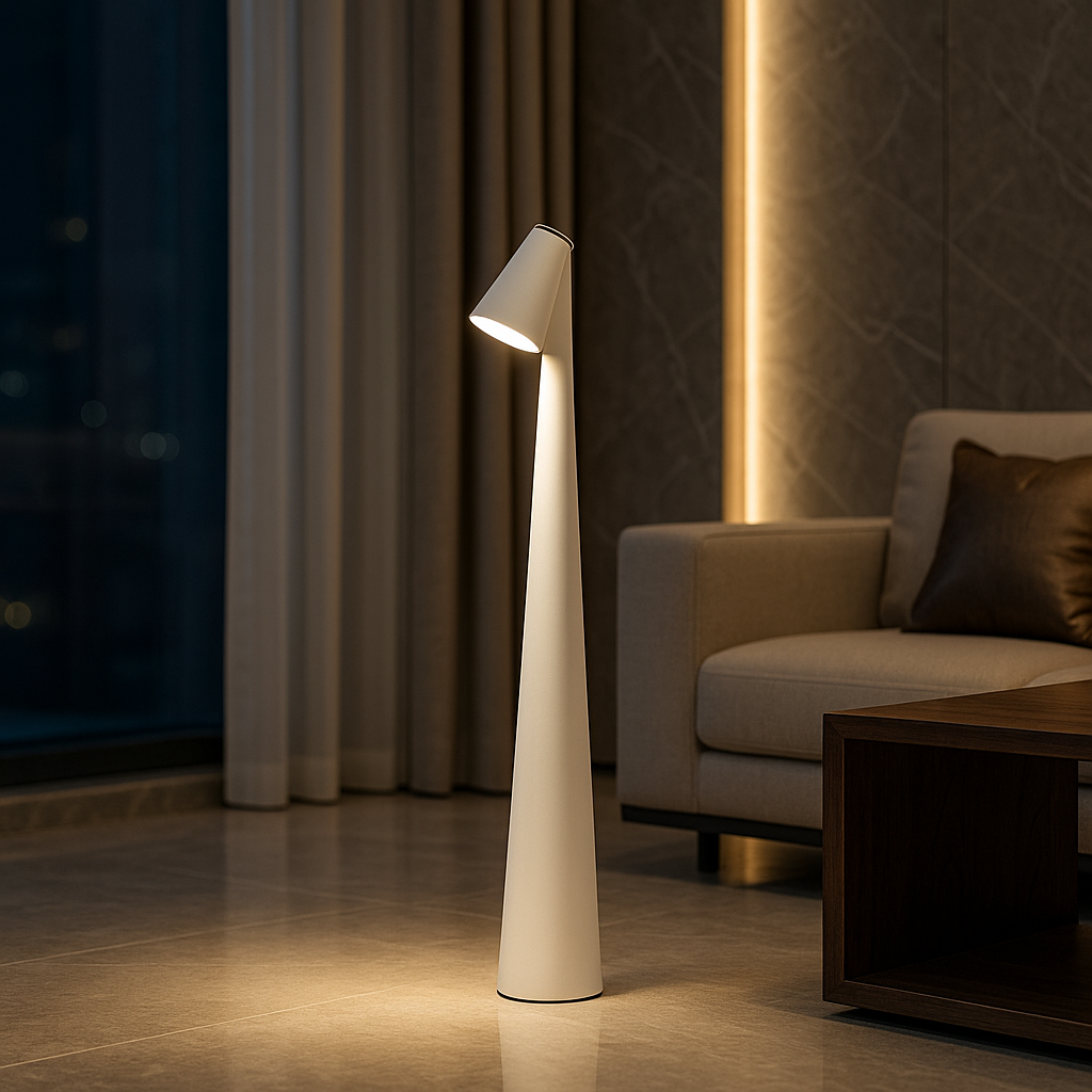 Dimmable Cordless LED Table Lamp - Modern Bedside Night Light - Elegant Design - Image 9