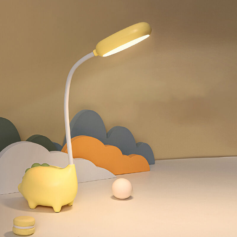Dino Kids Desk Lamp - LED Dimmable Reading Light - Pastel Green - Image 5