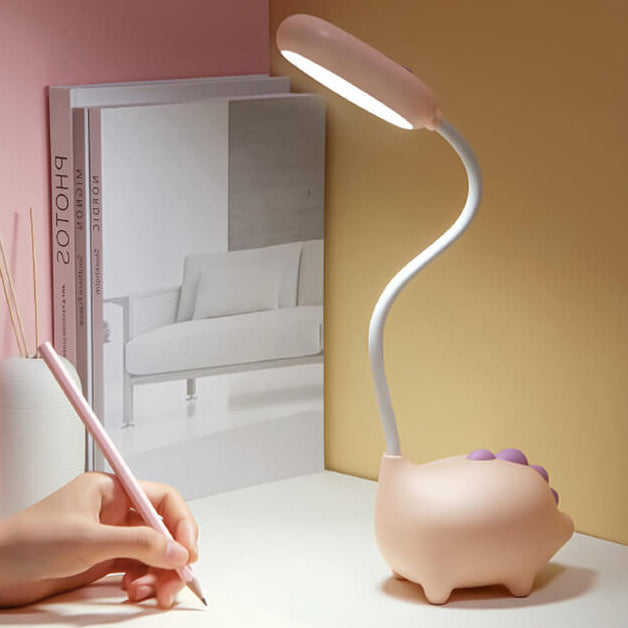 Dino Kids Desk Lamp - LED Dimmable Reading Light - Pastel Green - Image 6