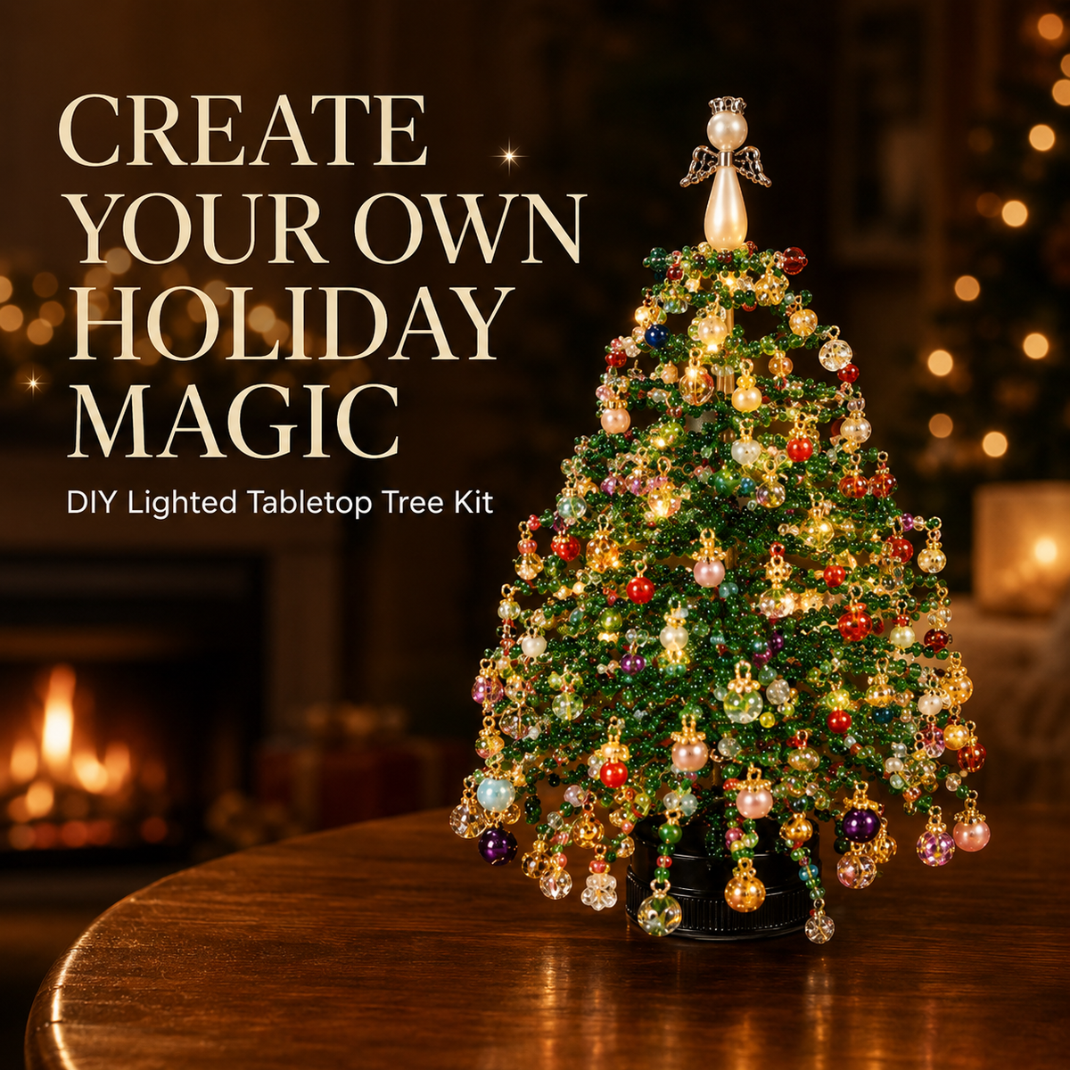 DIY Lighted Seasonal Tabletop Tree Kit