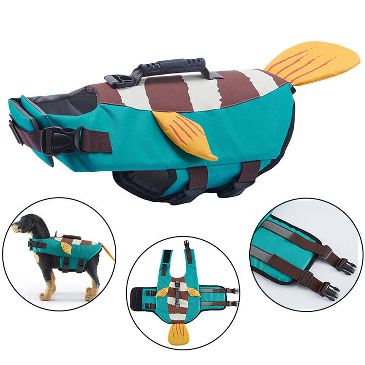 Dog Life Vest for Swimming & Water Safety - Multiple Animal Designs
