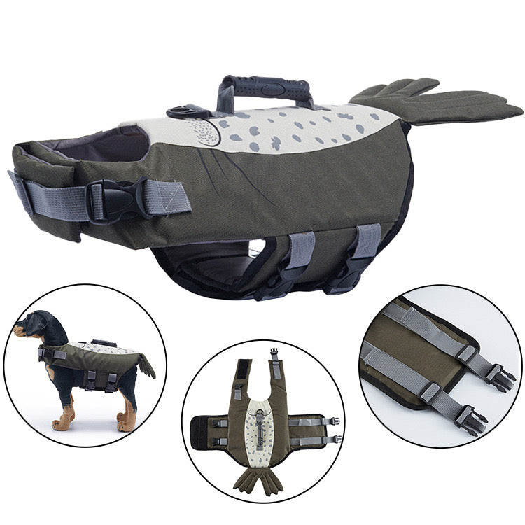 Dog Life Vest for Swimming & Water Safety - Multiple Animal Designs