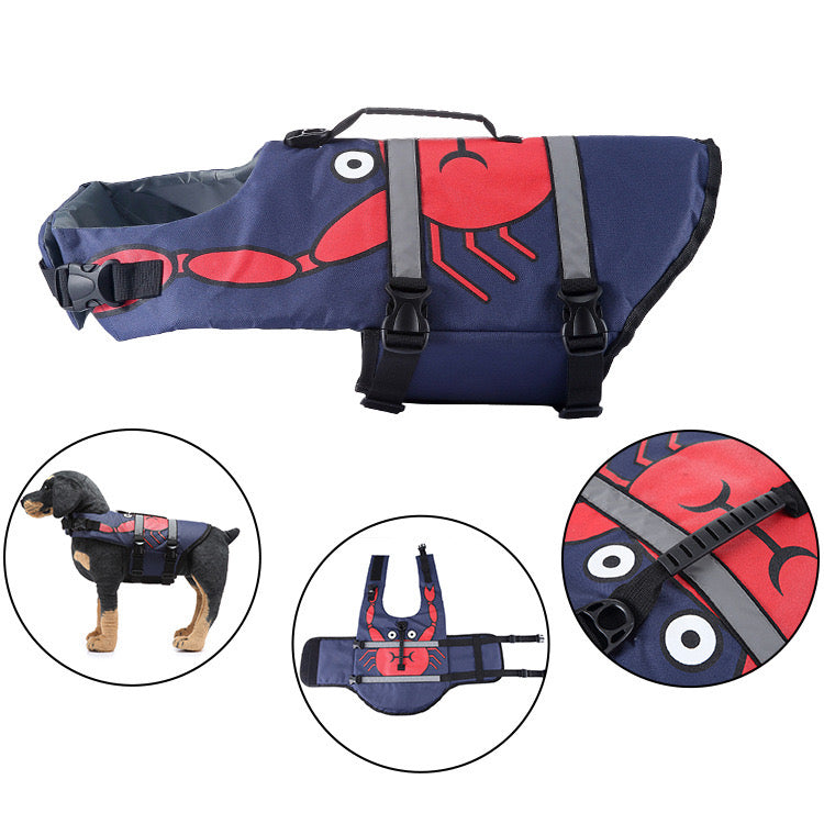 Dog Life Vest for Swimming & Water Safety - Multiple Animal Designs