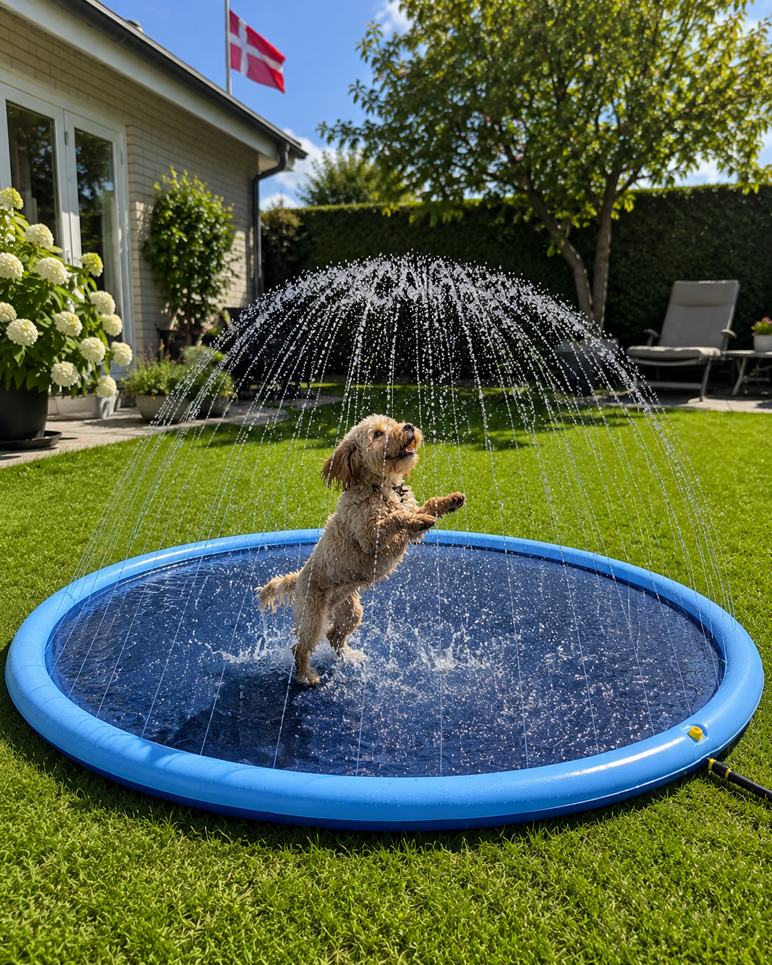 Dog Pool with Water Sprinkler (Available in Sizes for Large and Small Dogs)