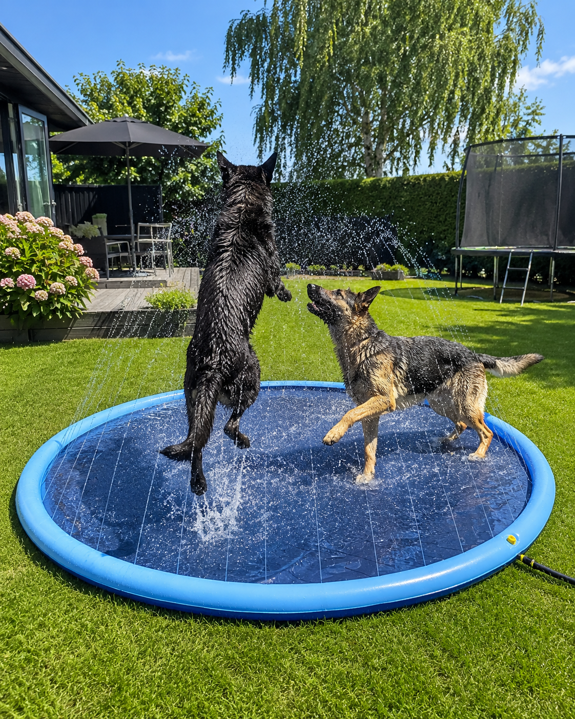 Dog Pool with Water Sprinkler (Available in Sizes for Large and Small Dogs)