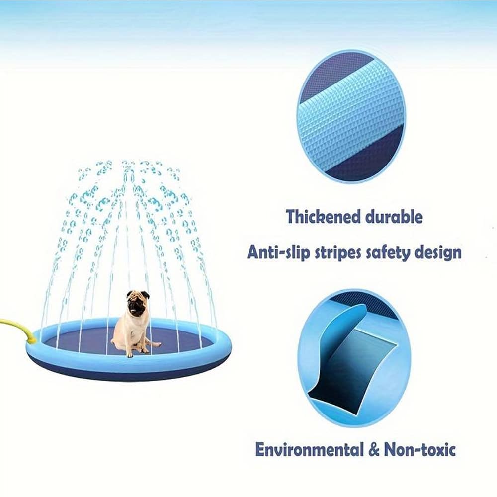 Dog Pool with Water Sprinkler (Available in Sizes for Large and Small Dogs)