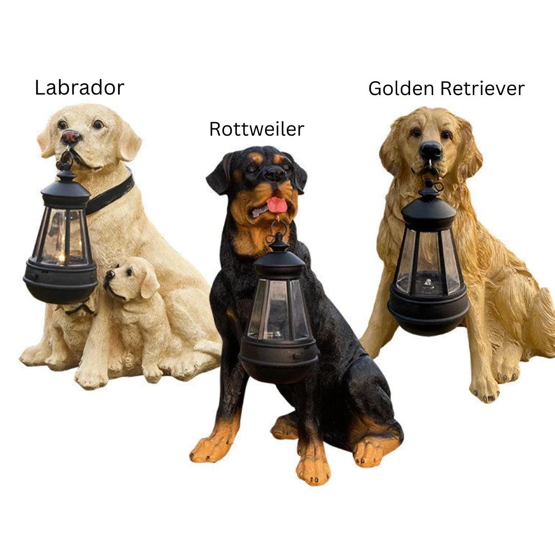 Dog Sculpture Solar Lantern - Outdoor LED Garden Statue - Decorative Pet Lighting - Image 4