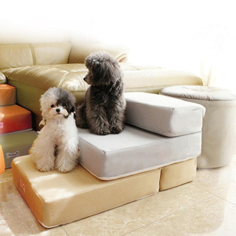 Dog Steps (2 Tiers) - Easily Help Your Little One Get onto the Couch