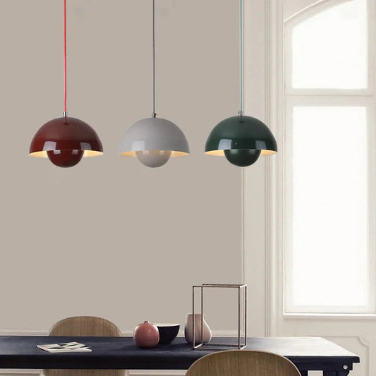 Dome Pendant Light - Metal Adjustable Suspension - Scandinavian Style - Image 1