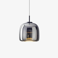 Dome Pendant Light - Smoked Glass - Modern Elegant Lighting