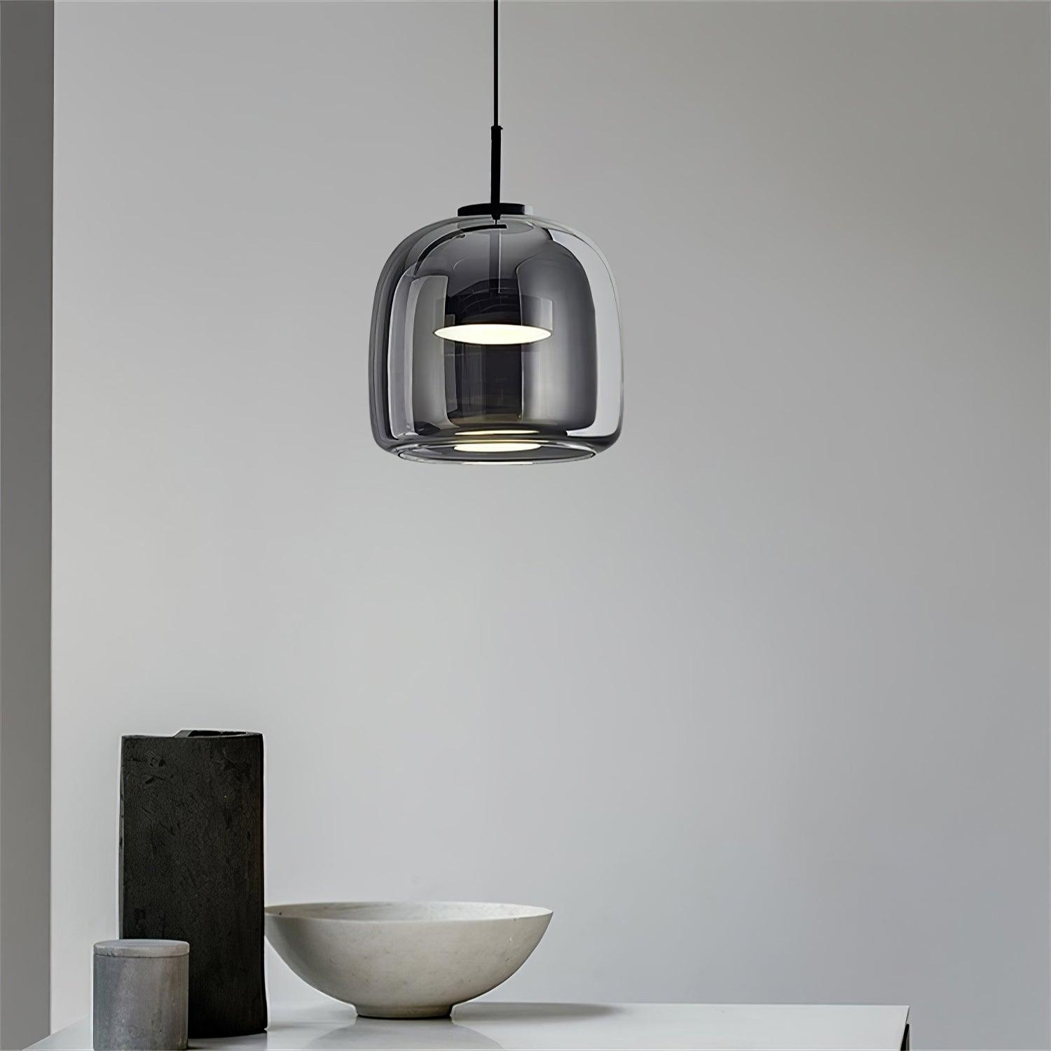 Dome Pendant Light - Smoked Glass - Modern Elegant Lighting - Image 2