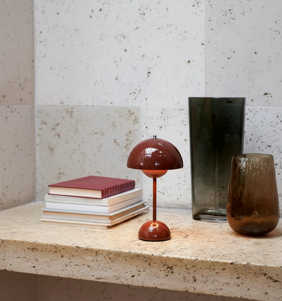 Dome Table Lamp - Iron & Acrylic - Modern Wireless LED Accent Light - Image 4
