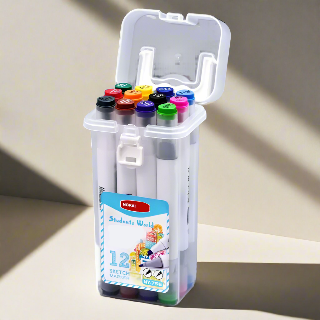 Dual-Tip Washable Art Markers for Kids & Adults