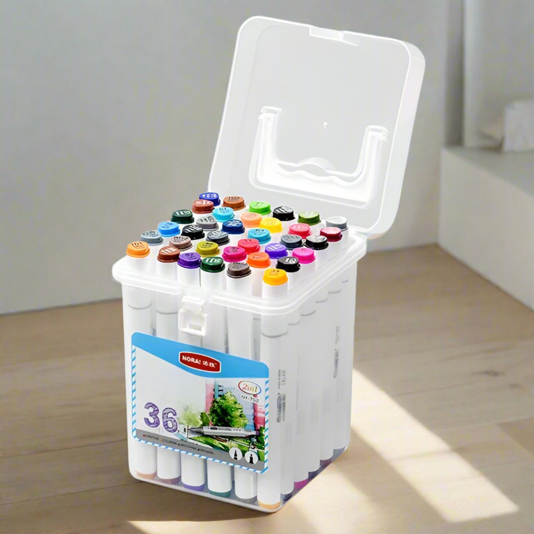 Dual-Tip Washable Art Markers for Kids & Adults