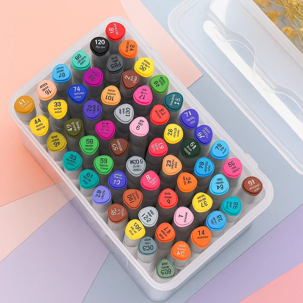 Dual-Tip Washable Art Markers for Kids & Adults