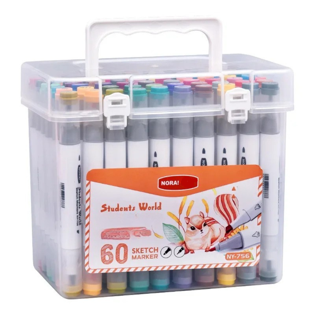 Dual-Tip Washable Art Markers for Kids & Adults