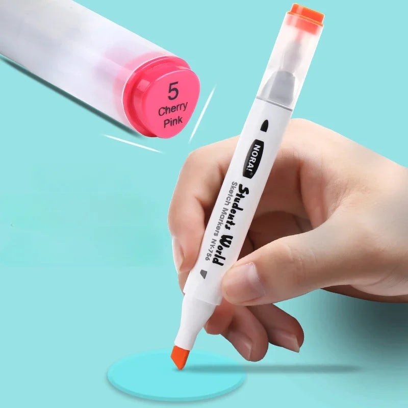 Dual-Tip Washable Art Markers for Kids & Adults