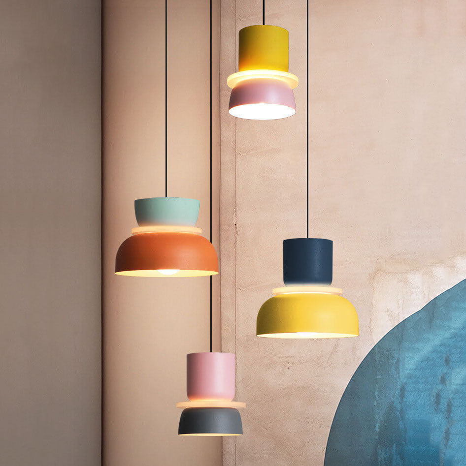Dual-Tone Pendant Light - Zinc Alloy - Modern Dome LED Ceiling Lamp - Image 1