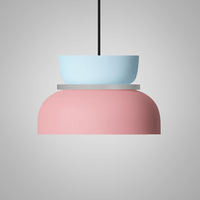 Dual-Tone Pendant Light - Zinc Alloy - Modern Dome LED Ceiling Lamp