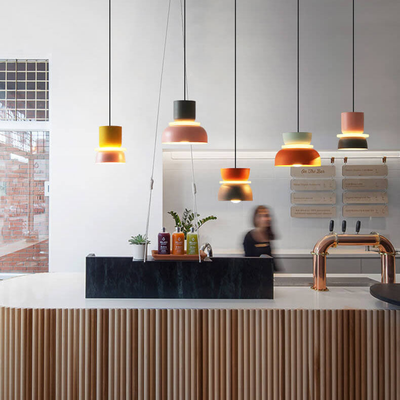 Dual-Tone Pendant Light - Zinc Alloy - Modern Dome LED Ceiling Lamp - Image 2