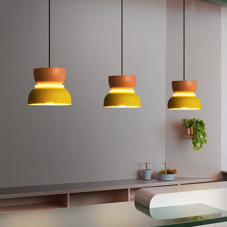 Dual-Tone Pendant Light - Zinc Alloy - Modern Dome LED Ceiling Lamp - Image 3