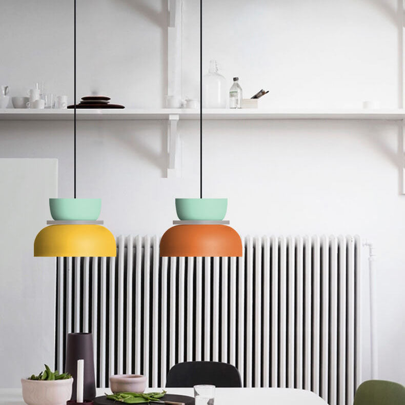Dual-Tone Pendant Light - Zinc Alloy - Modern Dome LED Ceiling Lamp - Image 5