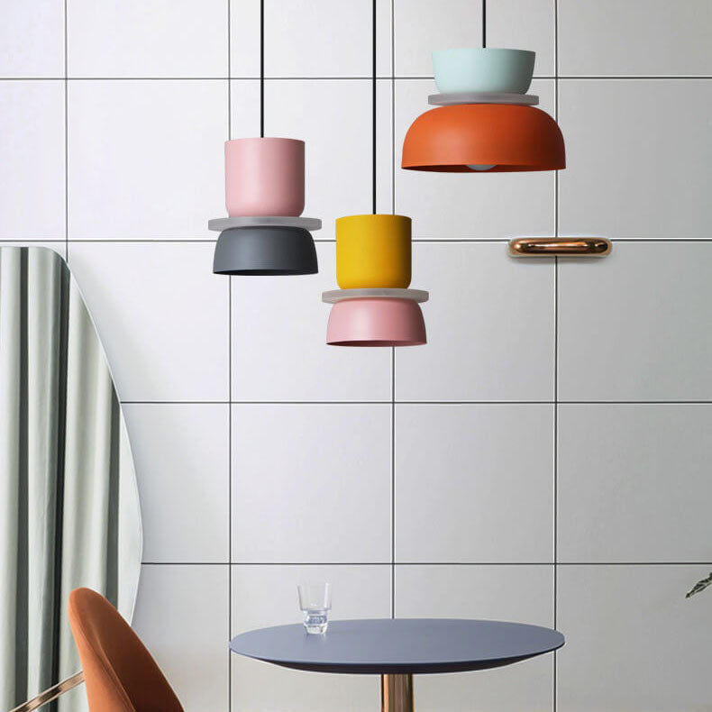 Dual-Tone Pendant Light - Zinc Alloy - Modern Dome LED Ceiling Lamp - Image 6