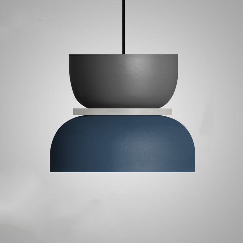 Dual-Tone Pendant Light - Zinc Alloy - Modern Dome LED Ceiling Lamp - Image 8