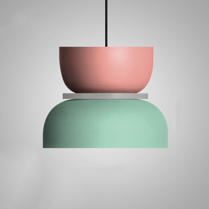 Dual-Tone Pendant Light - Zinc Alloy - Modern Dome LED Ceiling Lamp - Image 9