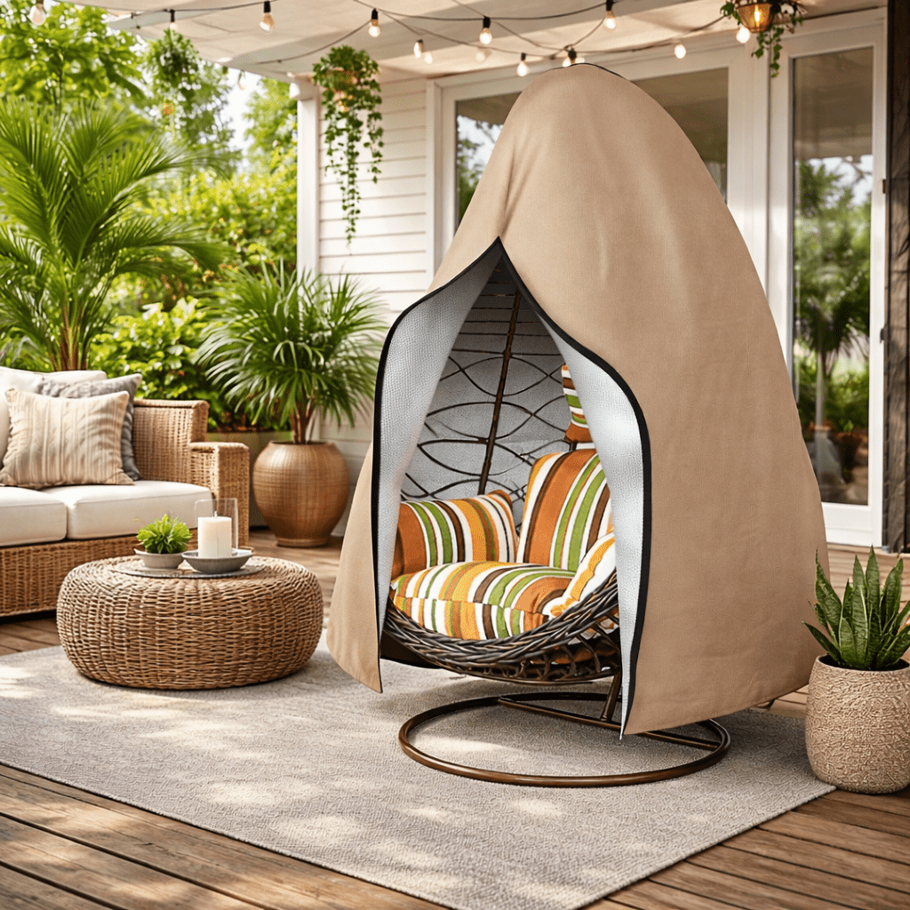 Durable Waterproof Egg Chair Cover – UV Protection and Windproof, 210D Oxford Polyester, 115×190 cm or 230×200 cm