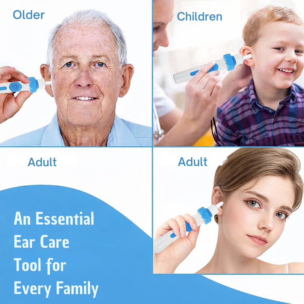 Ear Cleaner | Gentle Vacuum System | Safe Soft Silicone Tip | EarVacuum