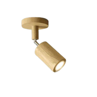 EcoLux Adjustable Wooden Ceiling Spotlight with LED Bulb Included