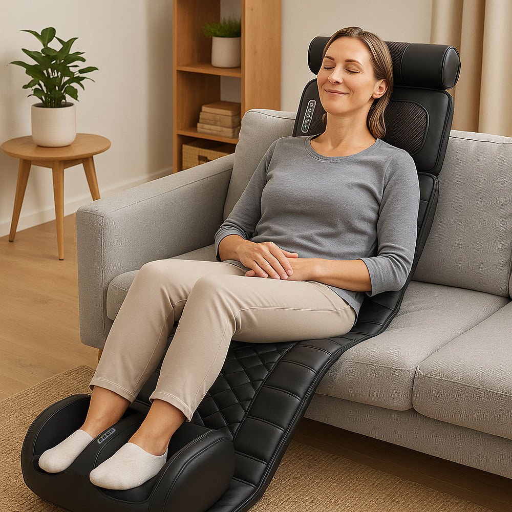 Electric Massage Mat with Heat and 10 Zones - Total Relaxation from Neck to Feet