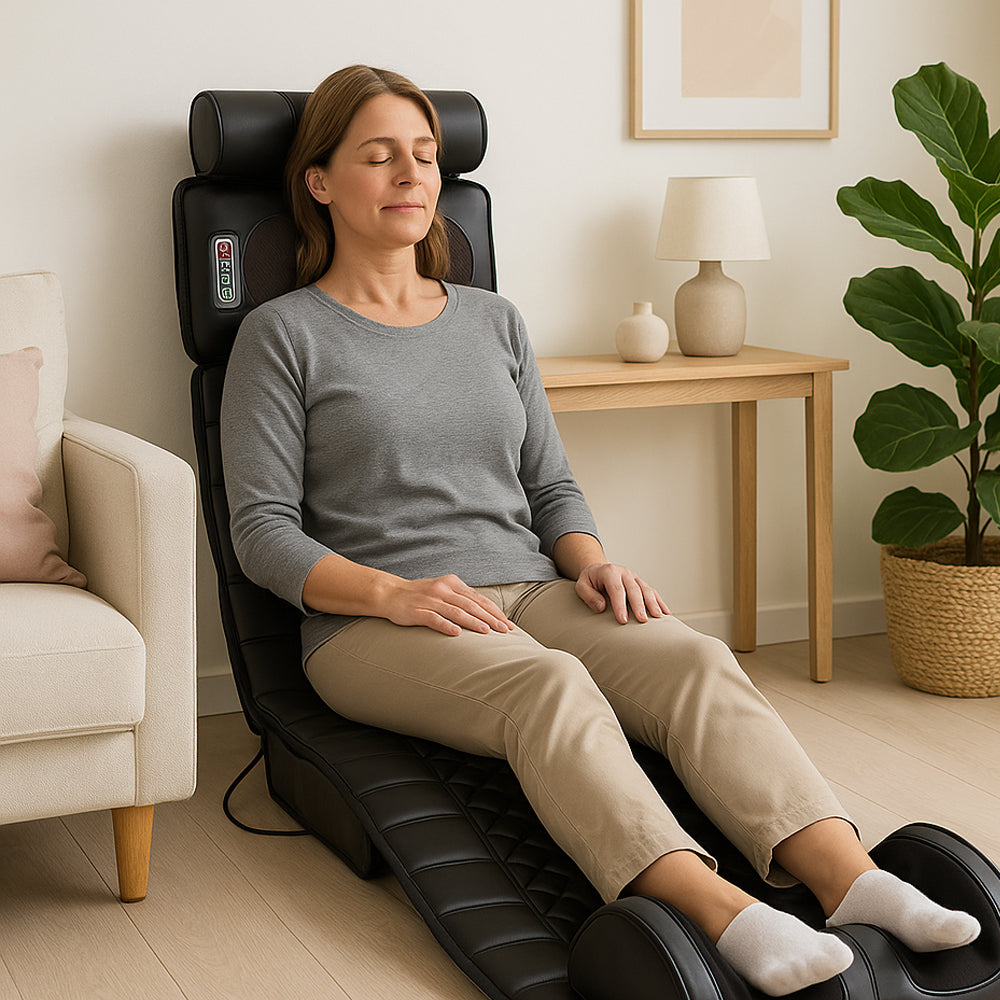 Electric Massage Mat with Heat and 10 Zones - Total Relaxation from Neck to Feet