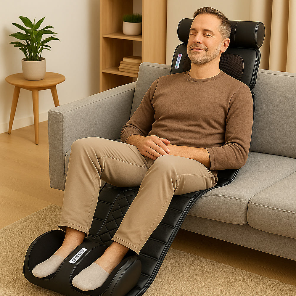 Electric Massage Mat with Heat and 10 Zones - Total Relaxation from Neck to Feet