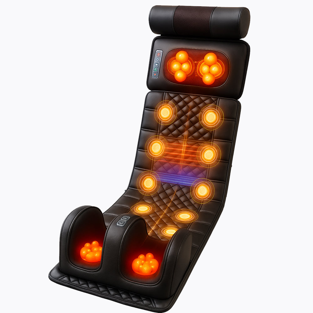 Electric Massage Mat with Heat and 10 Zones - Total Relaxation from Neck to Feet