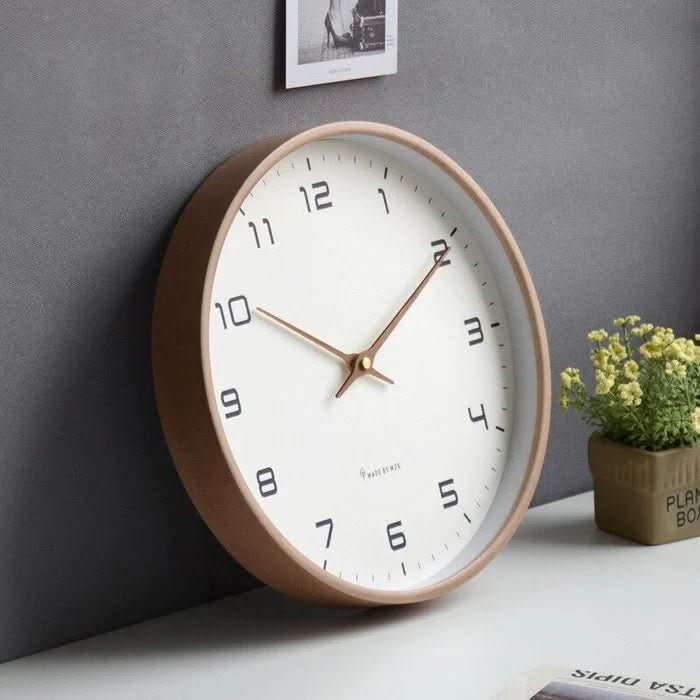 Elegant Clock - Wooden Wall Clock with Silent Movement - Scandinavian Design - Image 3