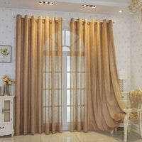 Elegant Embroidered Curtain - Maze Pattern - Light Filtering Window Treatment