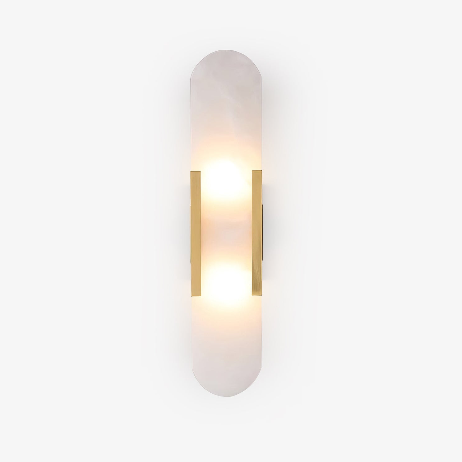 Elegant Marble Wall Sconce - Modern 2-Light Wall Lamp - Stylish Lighting Fixture - Image 1