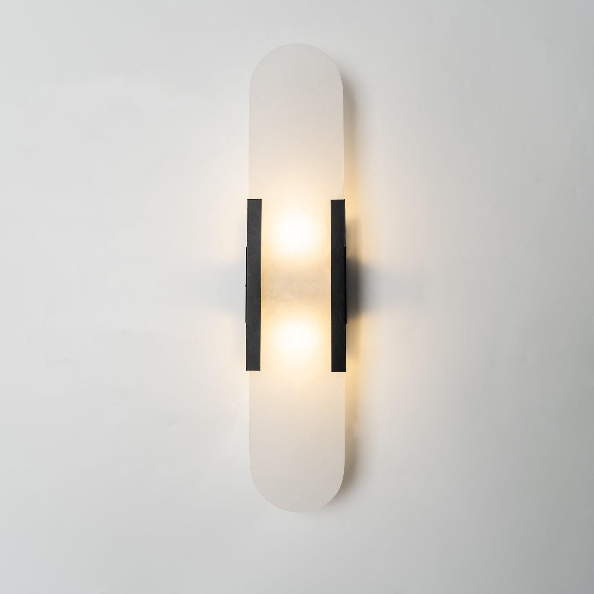 Elegant Marble Wall Sconce - Modern 2-Light Wall Lamp - Stylish Lighting Fixture - Image 6