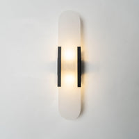 Elegant Marble Wall Sconce - Modern 2-Light Wall Lamp - Stylish Lighting Fixture
