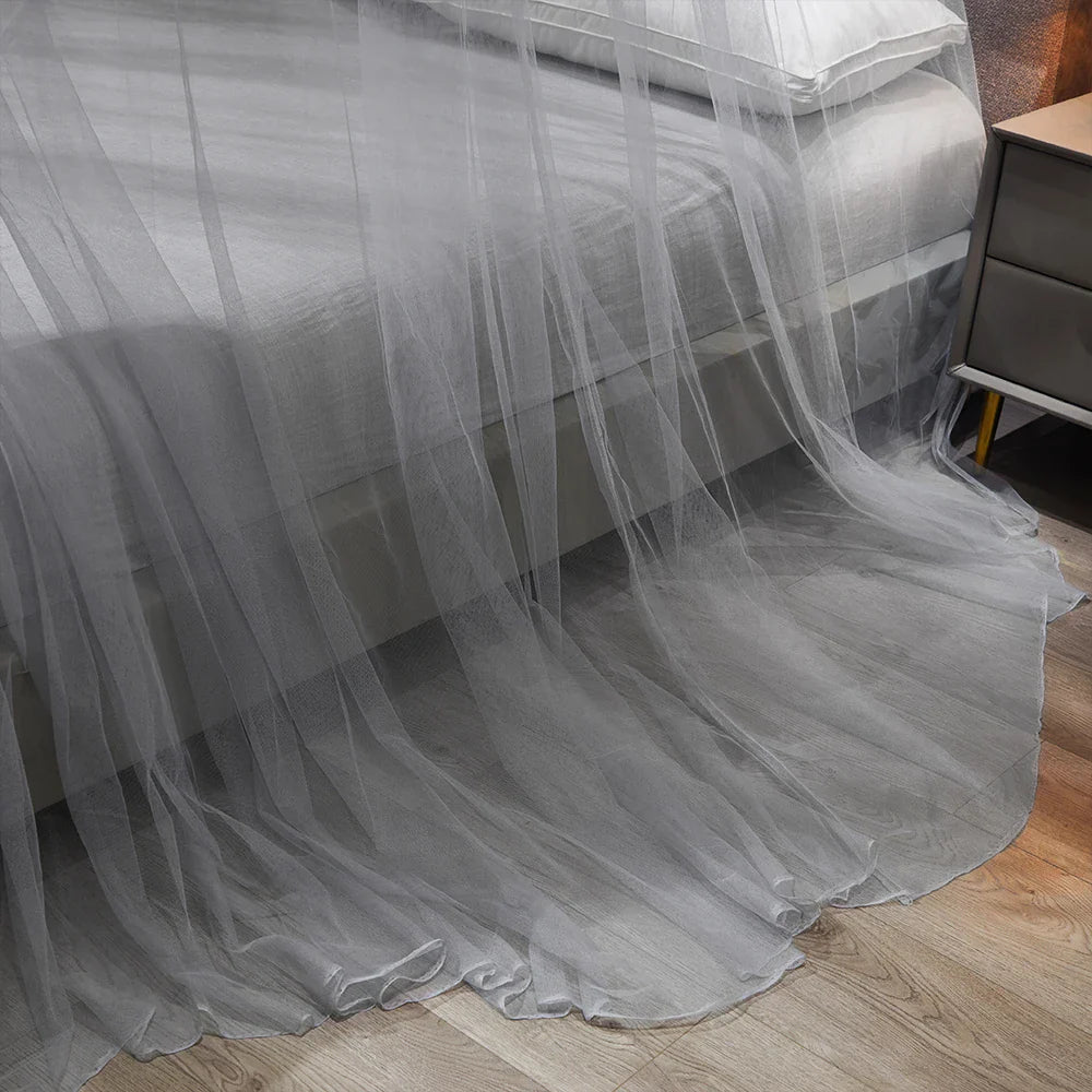 Elegant Mesh Bed Canopy - Foldable Mosquito Net - Home & Camping Insect Protection - Image 5