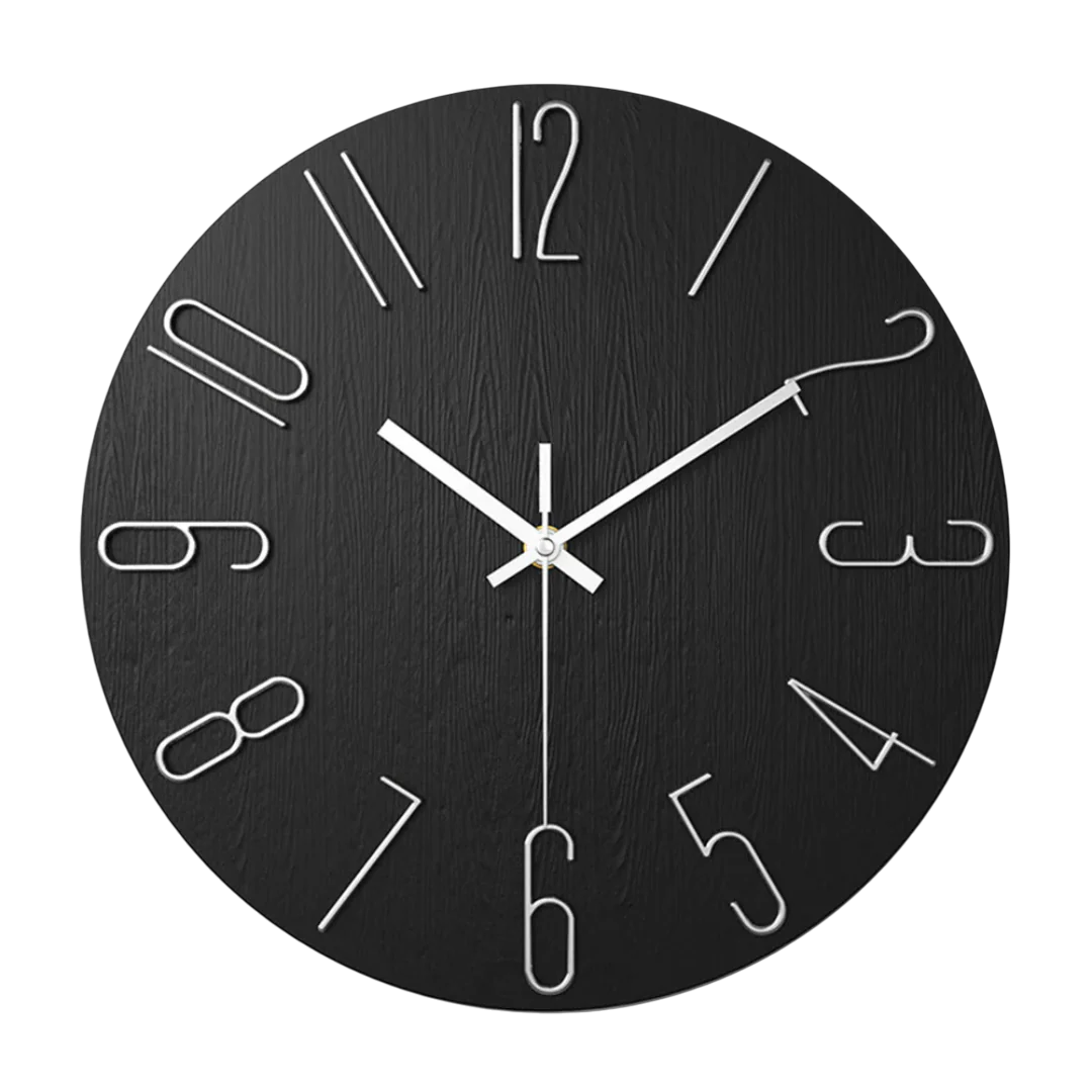 Elegant Wall Clock - Minimalist Style - Plastic Construction - Image 1
