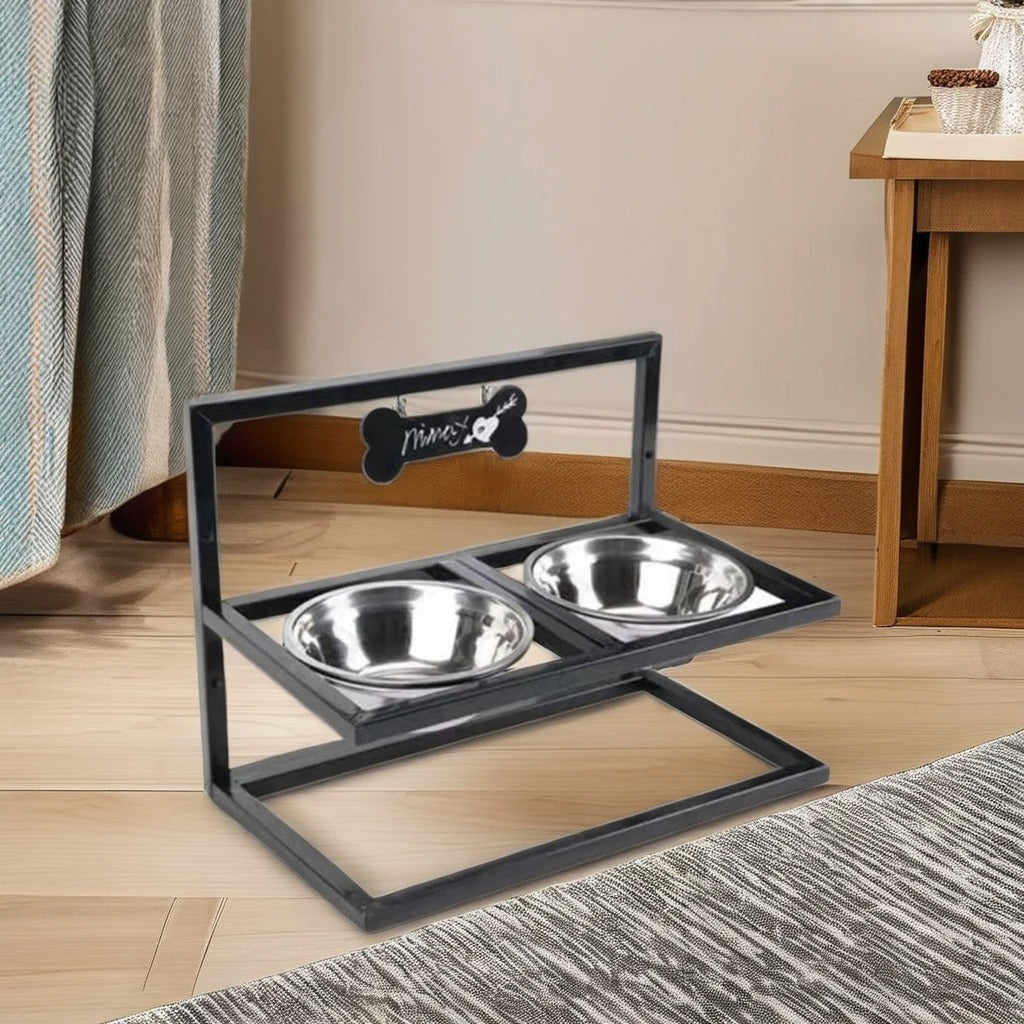 Elevated Dog Feeder with 2 Bowls