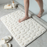 Embossed Bath Mat - Cobblestone Design - Stylish Versatile Mat