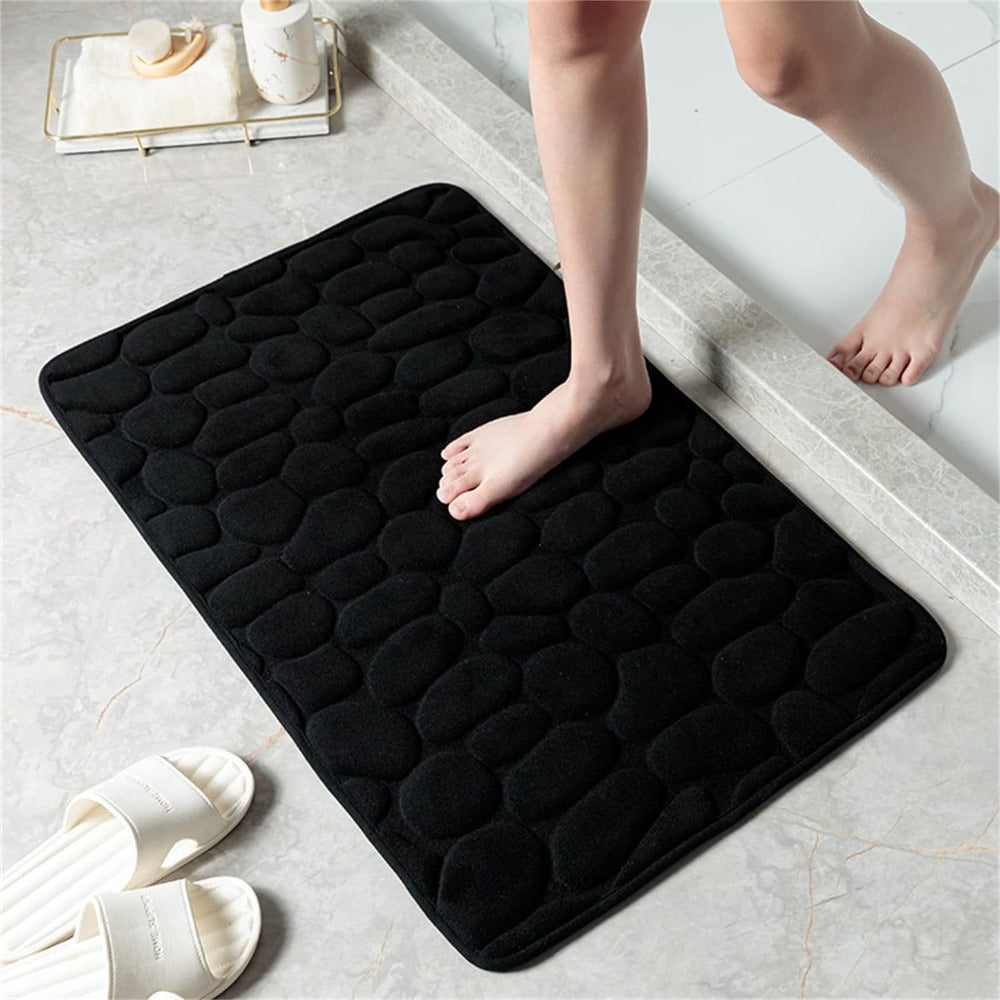 Embossed Bath Mat - Cobblestone Design - Stylish Versatile Mat - Image 3