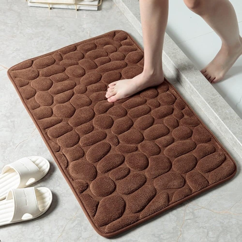 Embossed Bath Mat - Cobblestone Design - Stylish Versatile Mat - Image 5