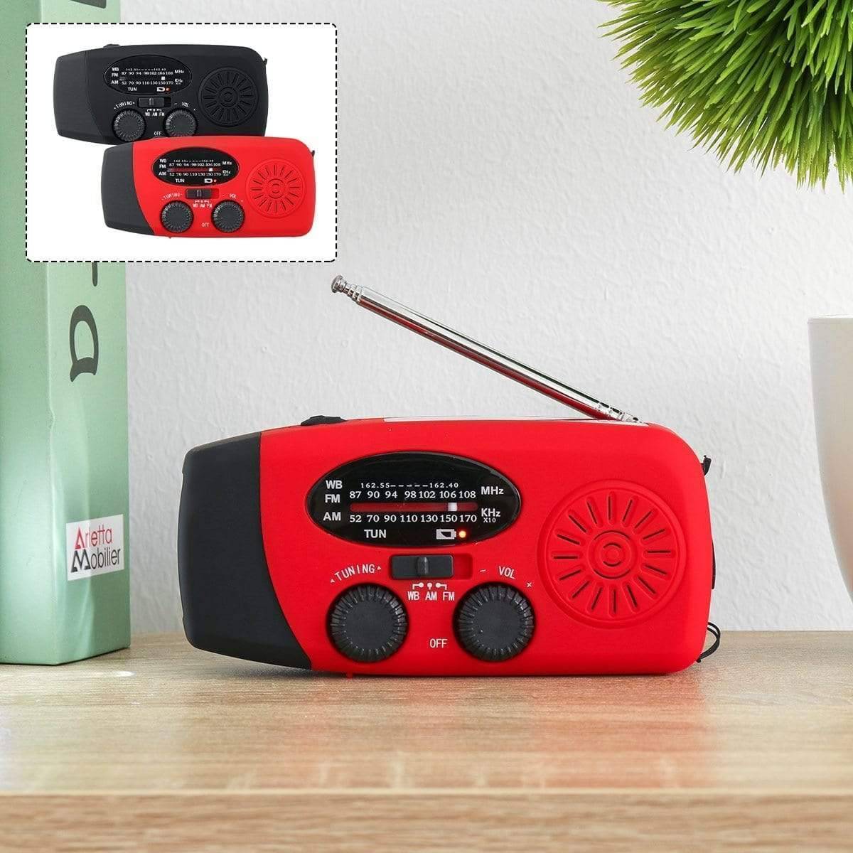 Emergency Hand Crank Radio with Flashlight & Power Bank
