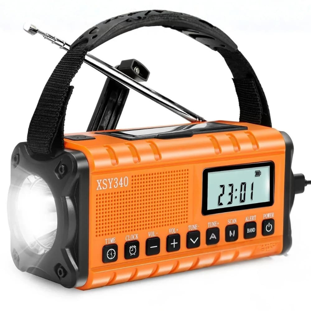 Emergency Solar Crank Radio Flashlight