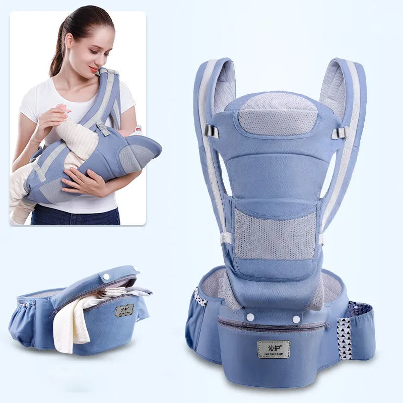 Ergonomic Baby Carrier Backpack - Front-Facing Hip Seat for Infants